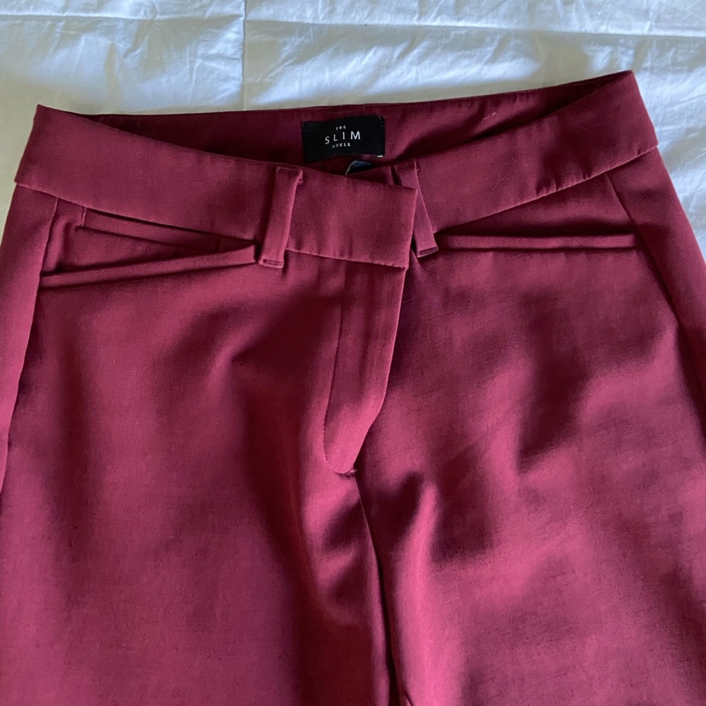 White House Black Market Red Slim Pants